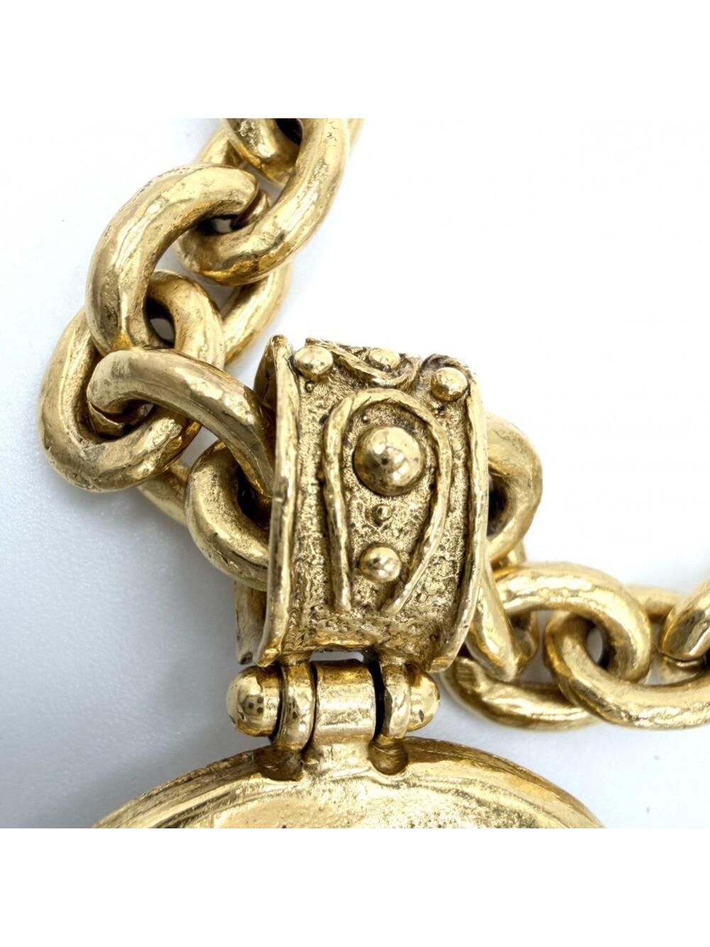 Chanel Cc Logo Round Pendant Necklace #299739C13B - Picture 6 of 9